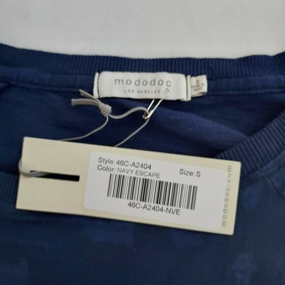 Mododoc Navy Escape Long Sleeve Tee NWT - Picture 8 of 8